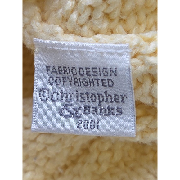 Vintage 2001 Cable Knit Star Sweater Silver Buttons Cardigan Christopher Banks L - Picture 7 of 10